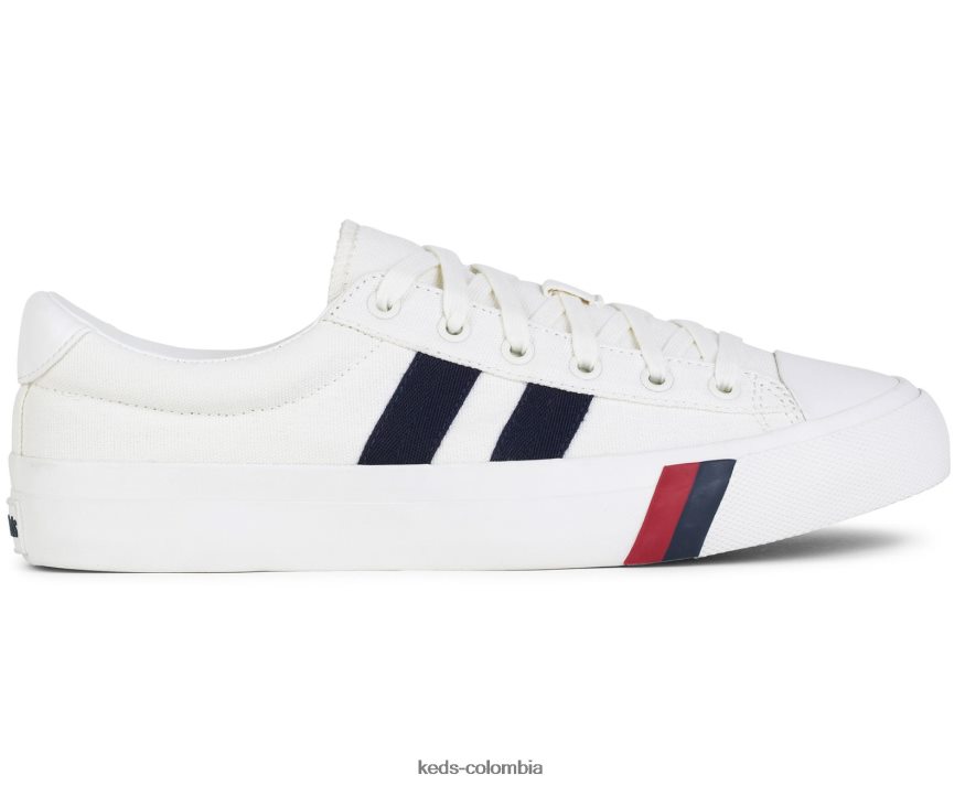 RF0RND256 lienzo real plus naval Blanca unisexo Keds