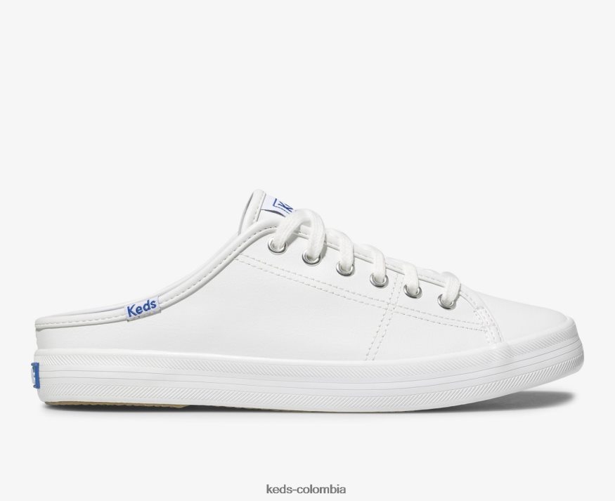 RF0RND71 mula kickstart de cuero blanco mujer Keds