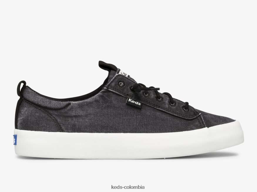 RF0RND33 Zapatilla Kickback de lona lavable. negro mujer Keds