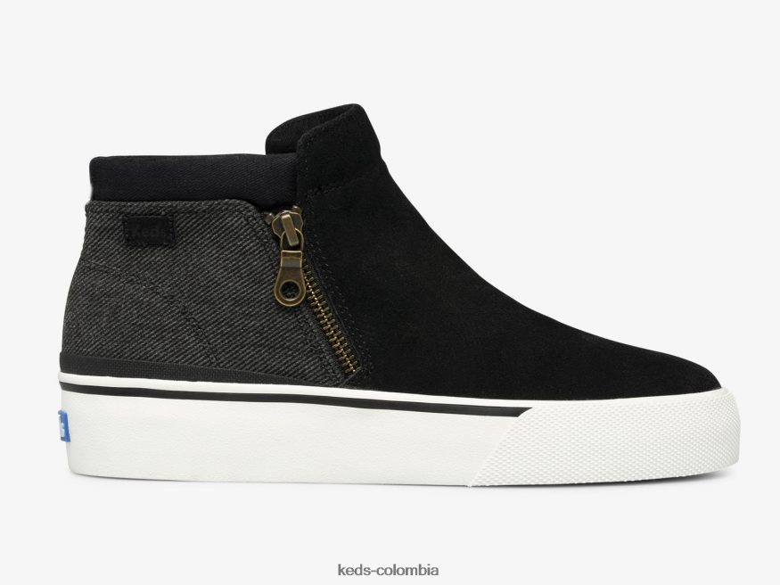 RF0RND72 botín cooper con cremallera negro mujer Keds